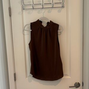 Brown Sleeveless Top